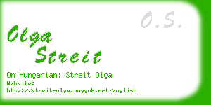 olga streit business card